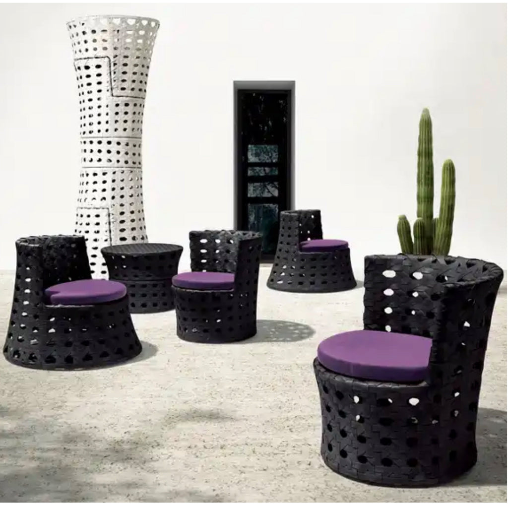 TR10007 4 seater CURVE stackable Outdoor Set