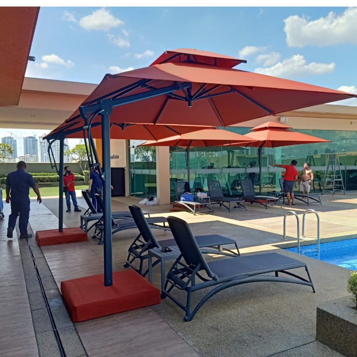 TRT10005 Trasa Pappilon Slide Parasol with base