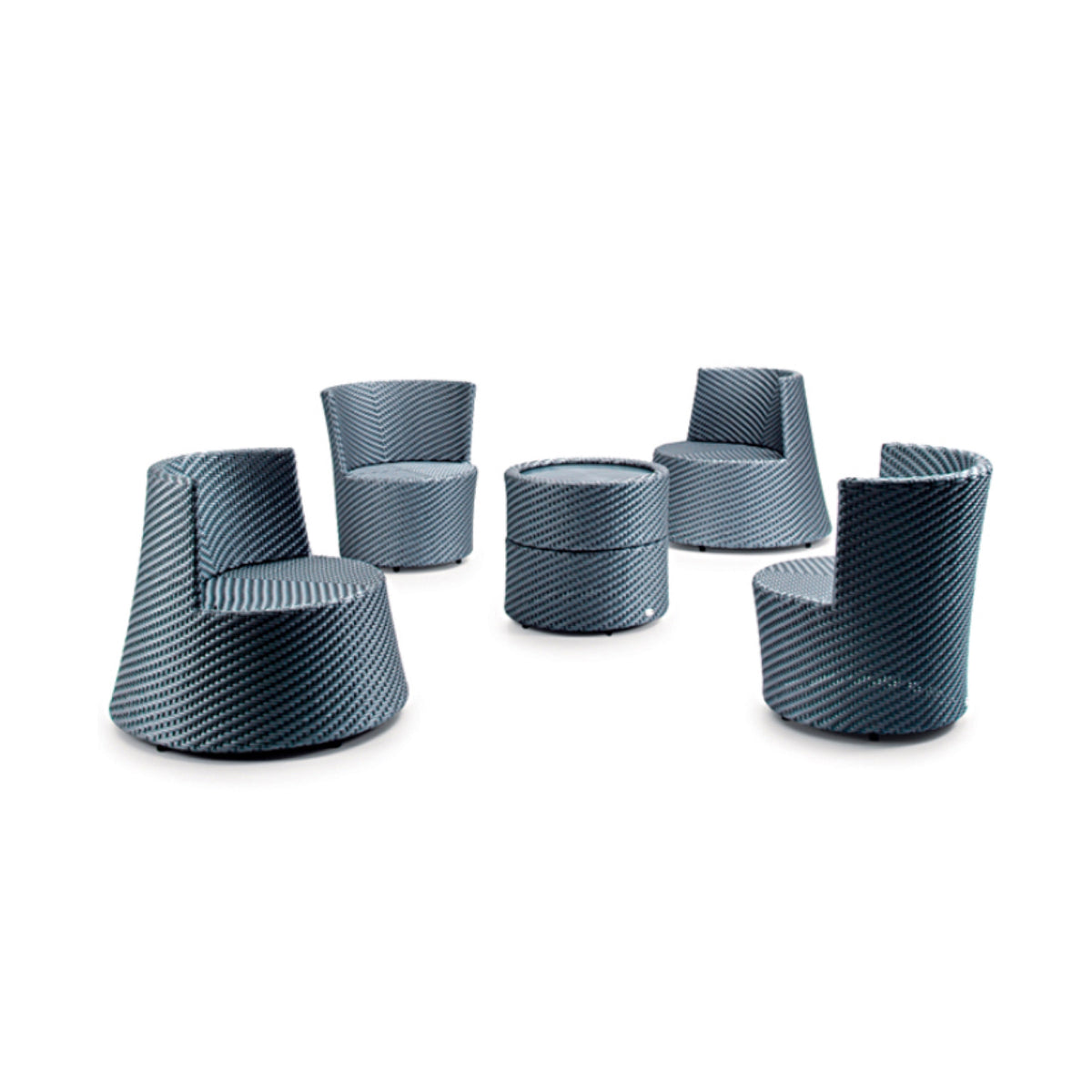 TR10007 4 seater CURVE stackable Outdoor Set