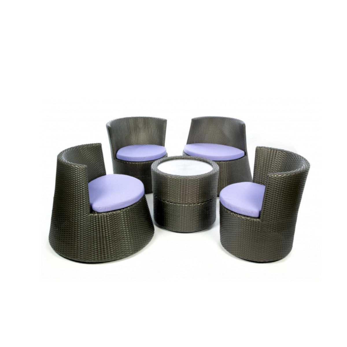 TR10007 4 seater CURVE stackable Outdoor Set