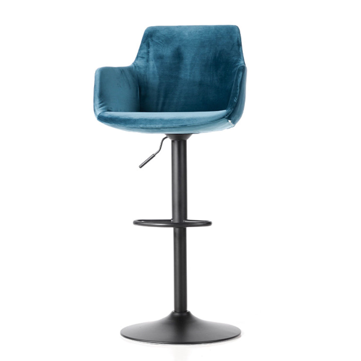 TR30023 Davis Swivel Velvet High Bar Stool