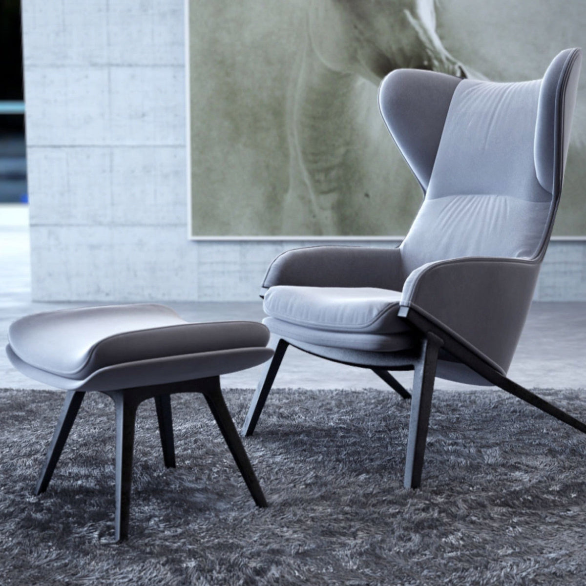 TR40050 P22 Patrick Norguet Style Wingback Chair