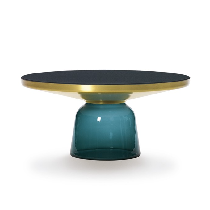 TR45019 Bell Style Glass Coffee Table and Side Table