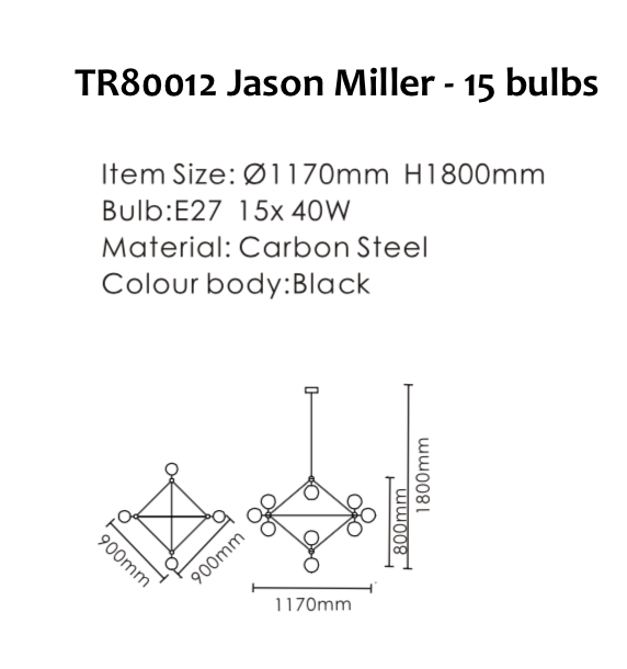 TR80012 JM Modo Bulb Chandelier