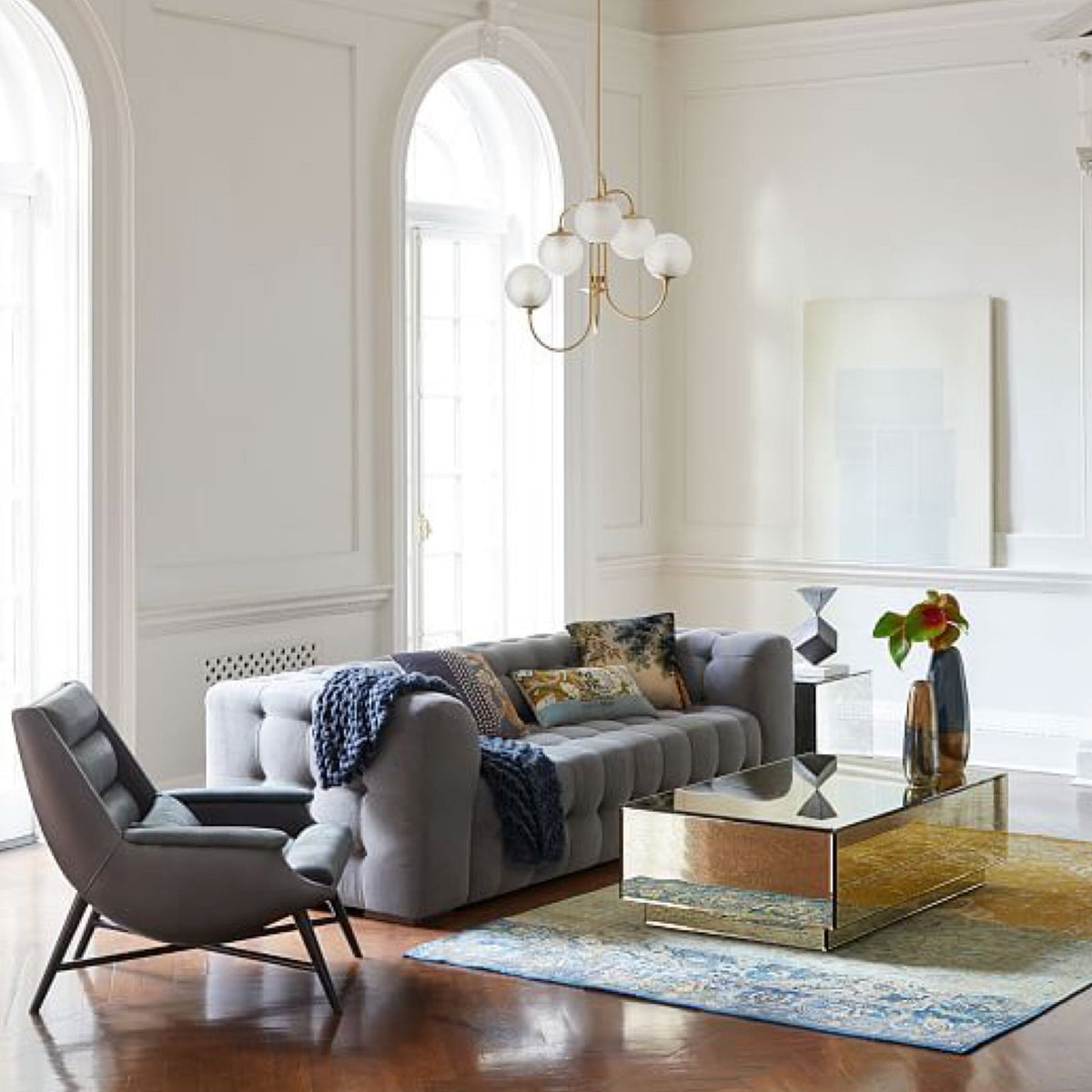 TR80263 Pelle Gooseneck style Chandelier