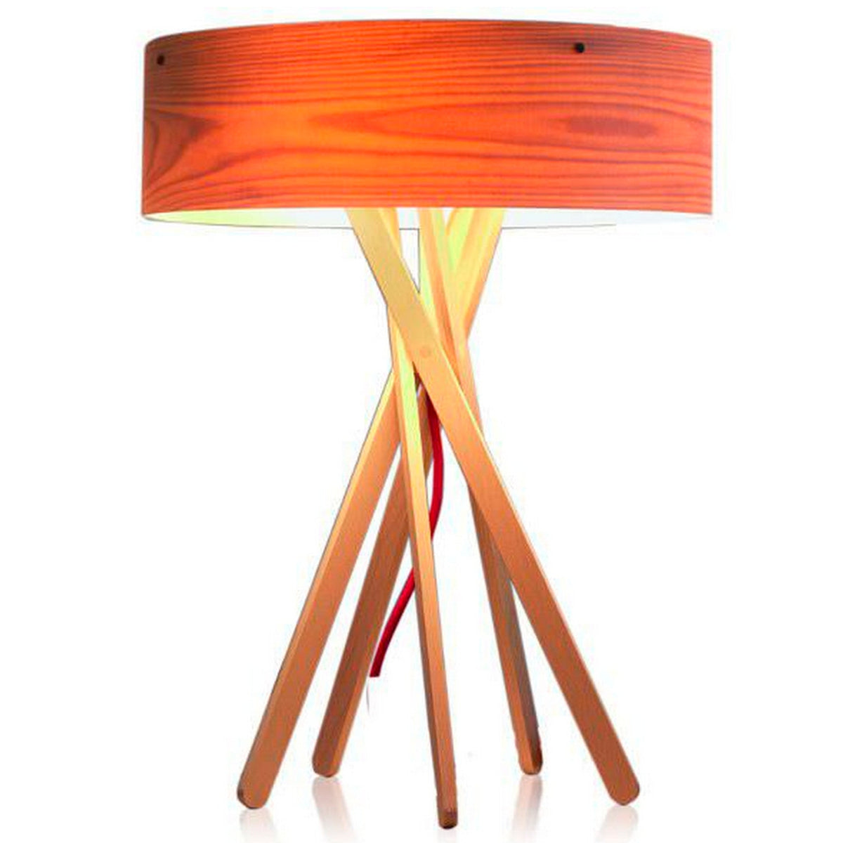 TR81002 Multi-leg Nordic Style Wood Table Lamp With Wood Drum Shade